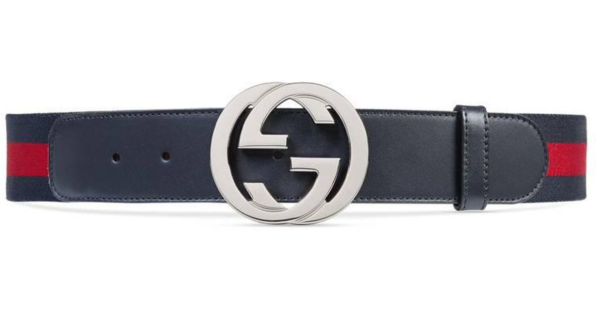gucci belt blue red