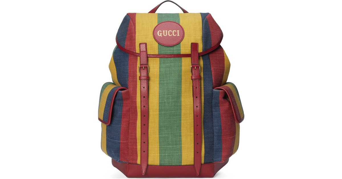 gucci backpack stripe