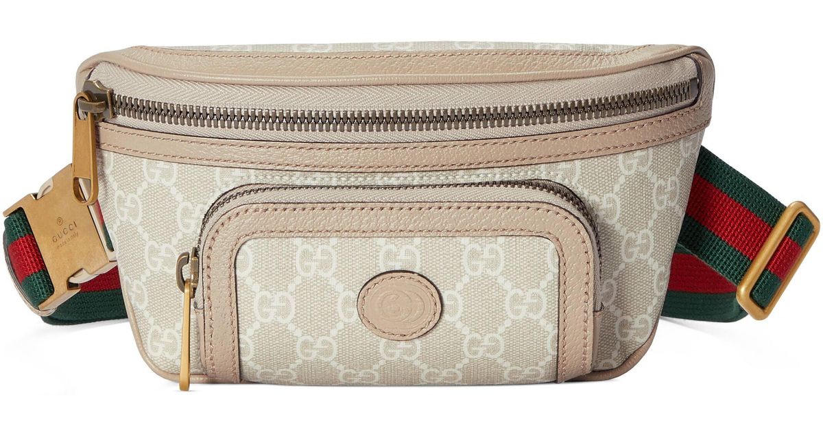 Gucci Canvas Belt Bag With Interlocking G in White Lyst Australia