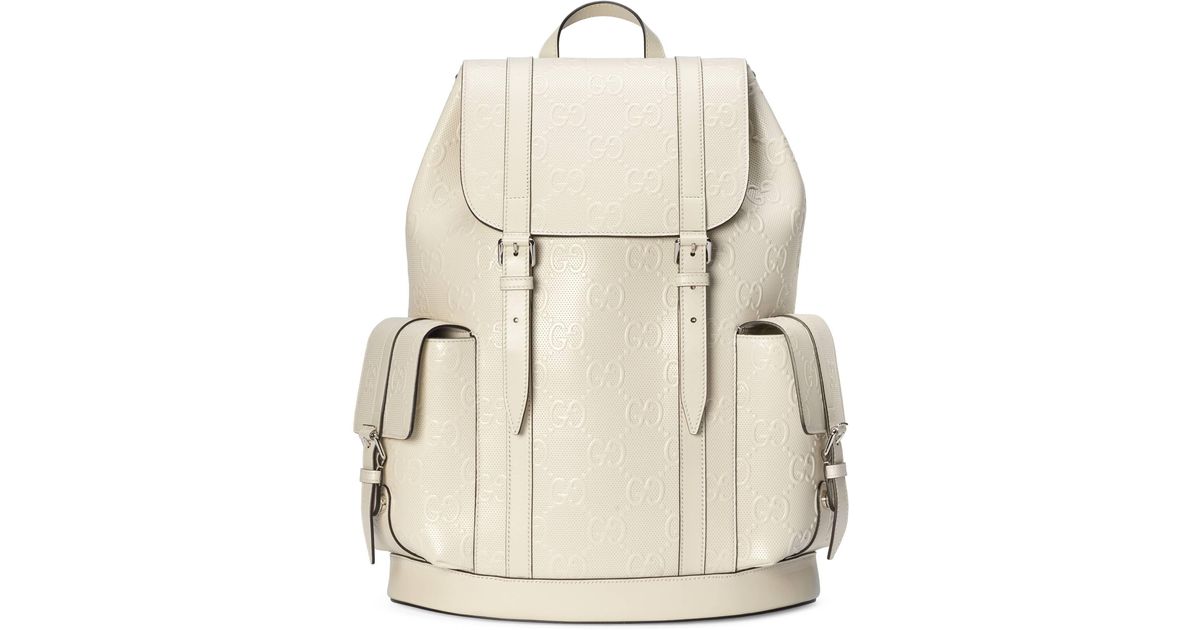 gucci embossed backpack