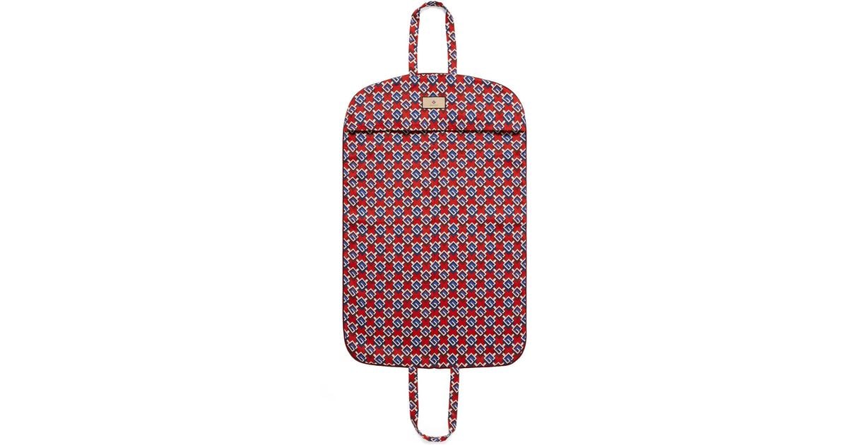 Gucci Linen Geometric G Print Garment Bag in Red Lyst