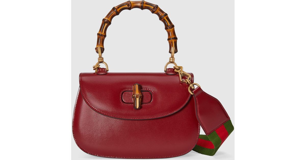 Gucci Bamboo 1947 Bag in Red | Lyst