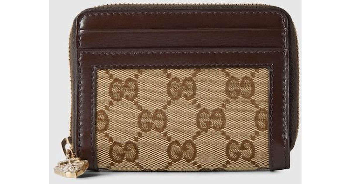 Gucci 〔グッチ ルーチェ〕ミニ ジップウォレット, ベージュ, GG