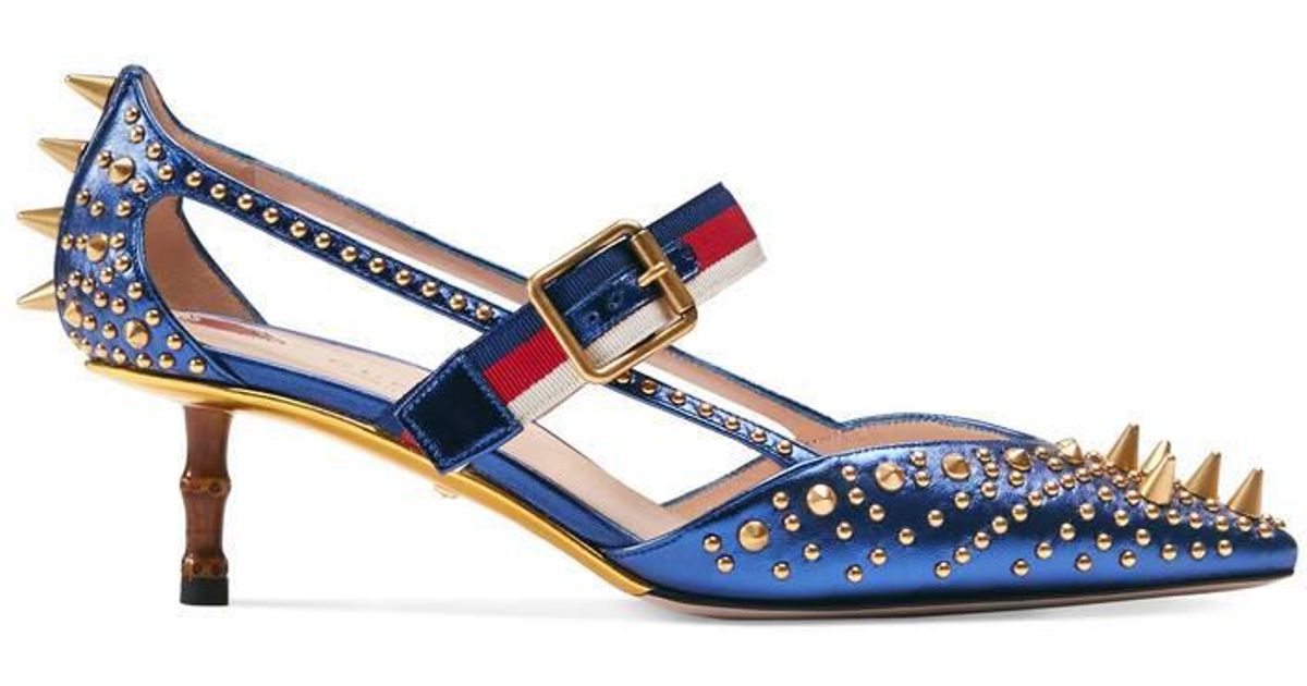 gucci studded pumps