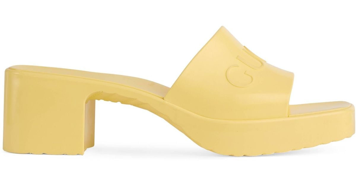 yellow gucci slides womens
