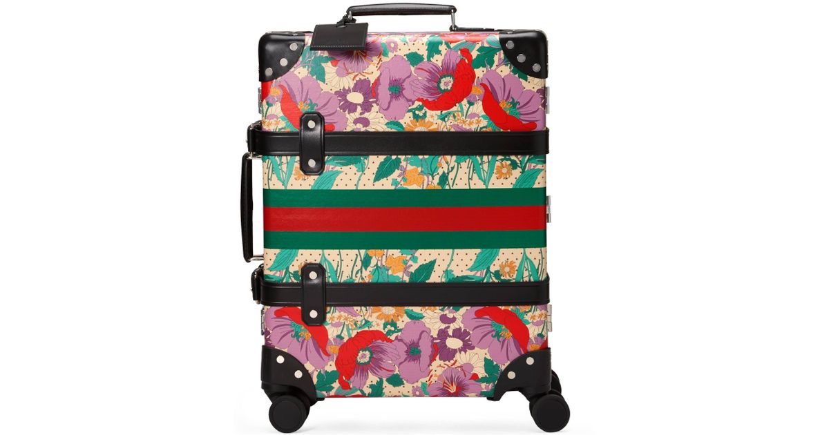 Maleta de Mano con estampado floral Globe-Trotter Gucci de Cuero de color  Neutro | Lyst