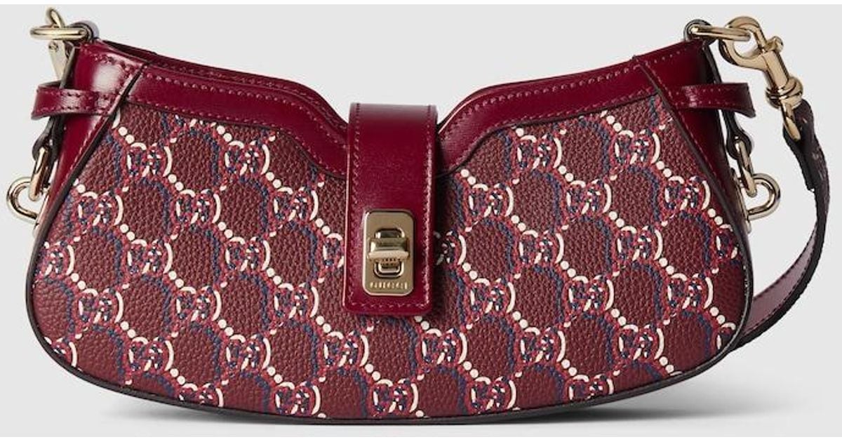 GUCCI MOON SIDE MINI SHOULDER BAG RED【海外限定商品】 Gucci Moon Side Mini Shoulder Bag in Red | Lyst