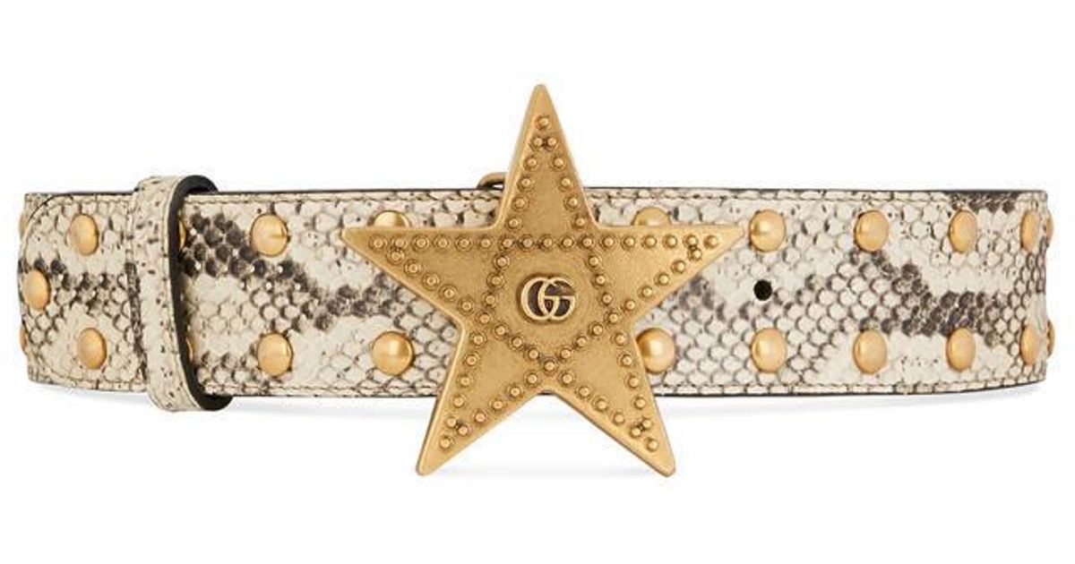 star gucci belt