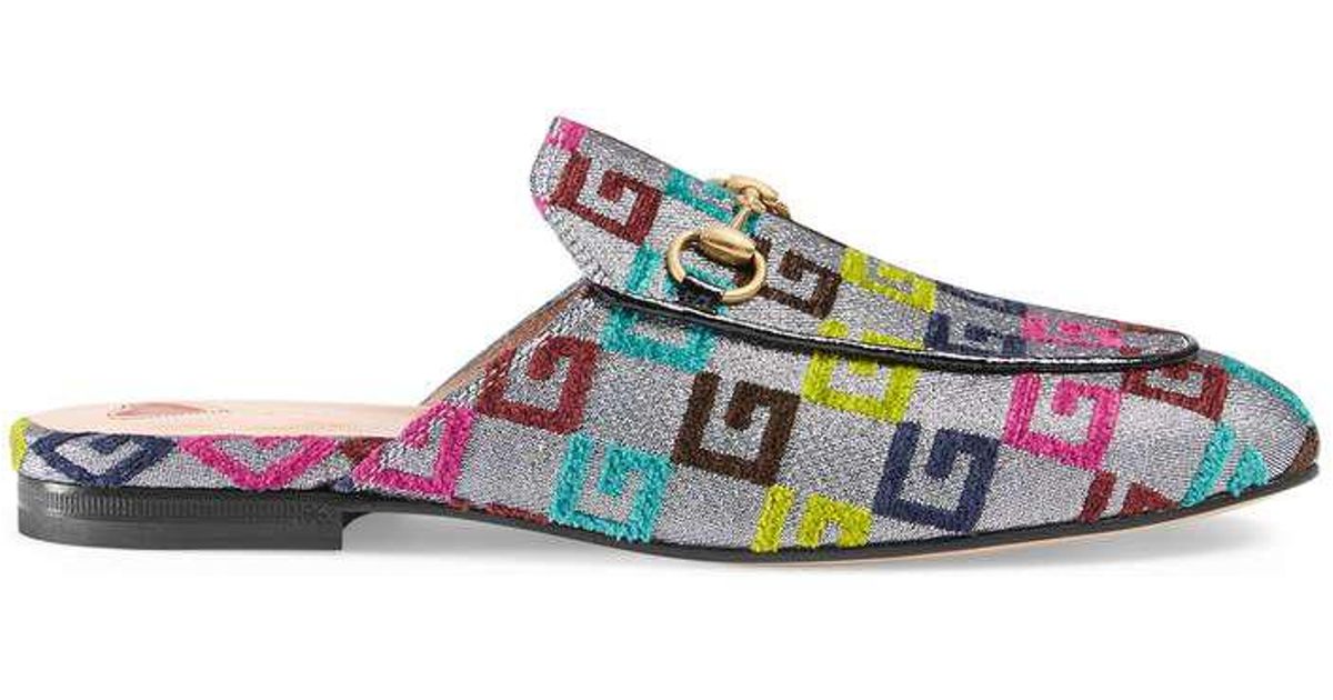 gucci princetown silver