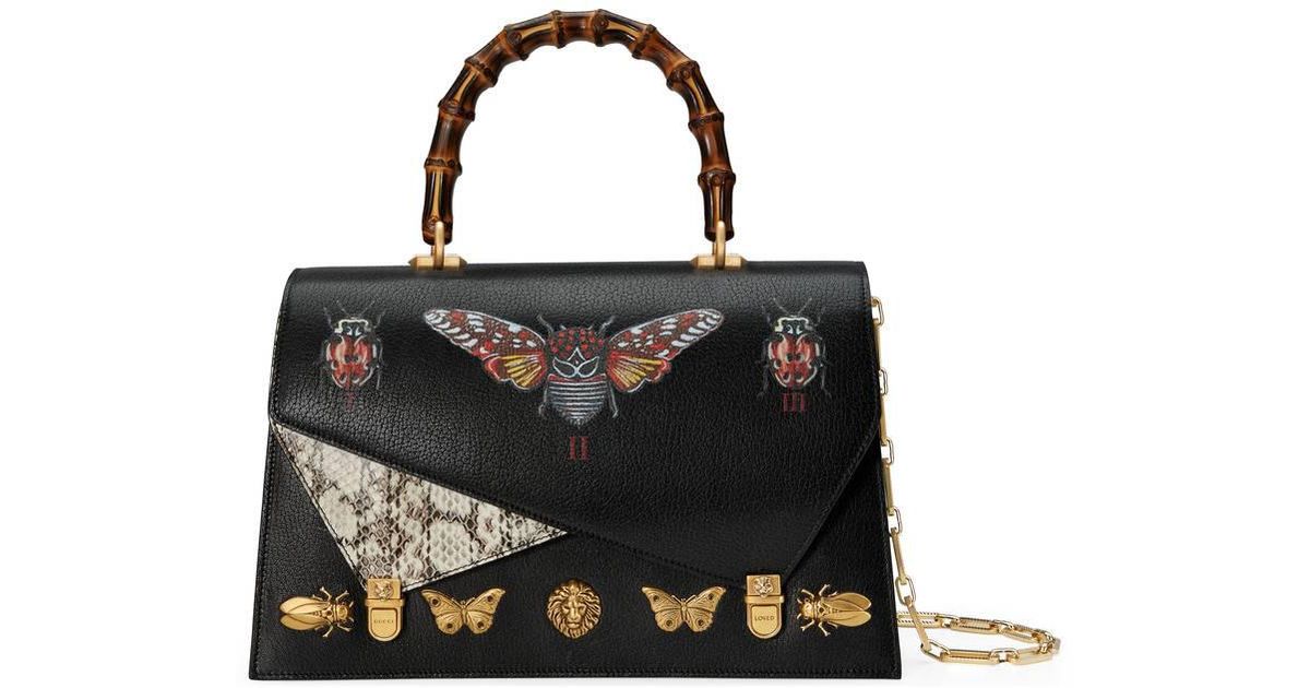 gucci butterfly bag black