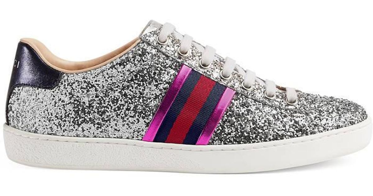 gucci new ace glitter sneakers