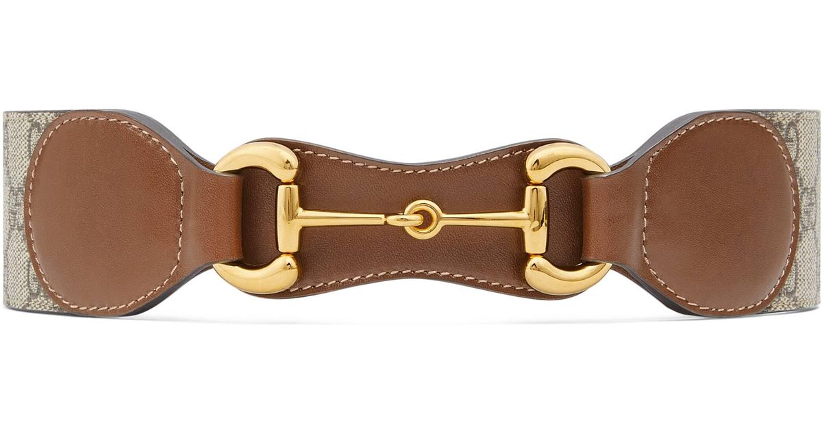 gucci leather horsebit belt