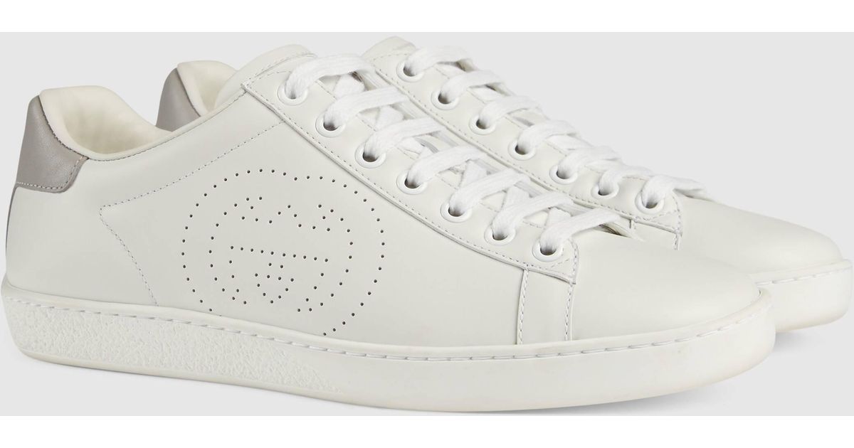 Gucci Women's Ace Sneaker With Interlocking G in White | Lyst
