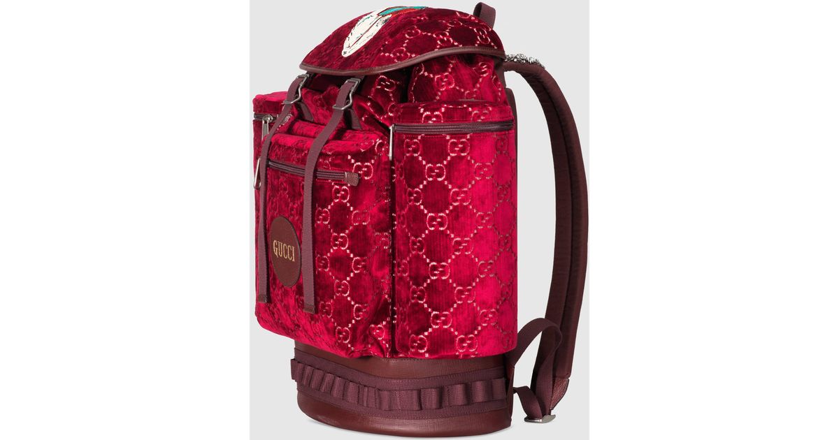 gg velvet backpack