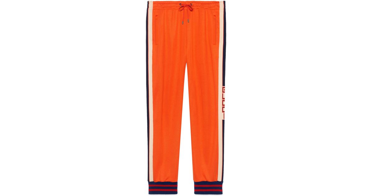 orange gucci pants