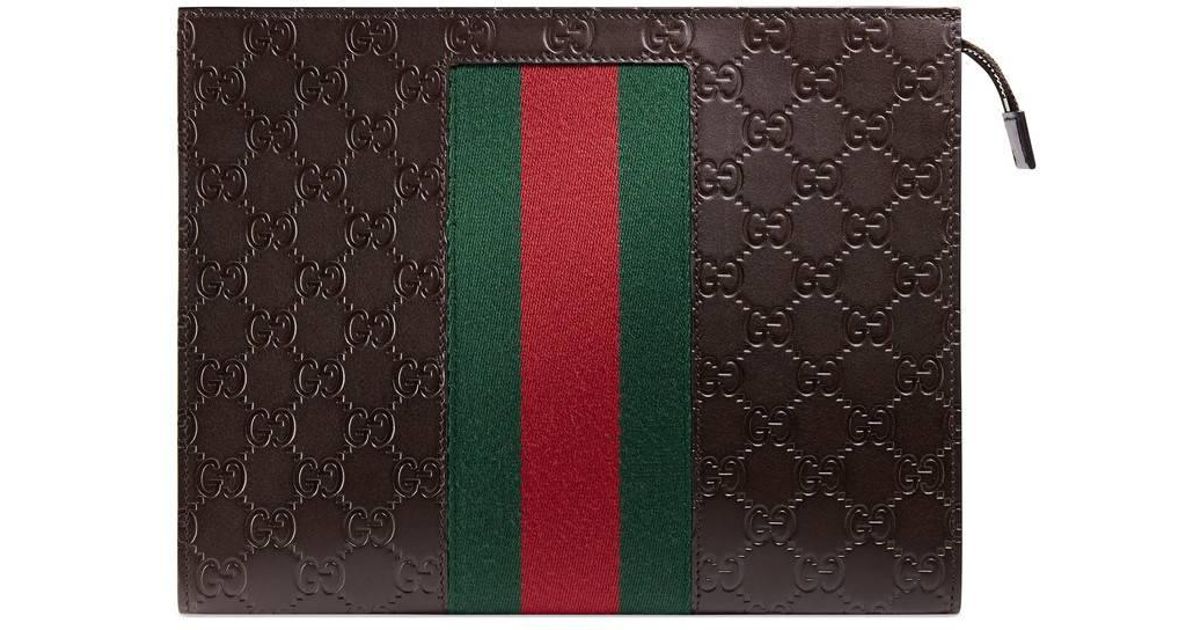 gucci signature web pouch
