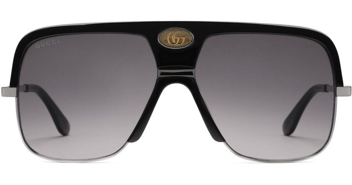 Gucci Velvet Navigator Sunglasses With 