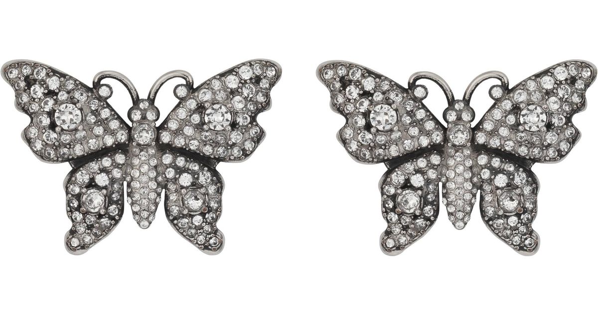 Nwt Gucci Earrings. | Silver butterfly earrings, Gucci, Earrings
