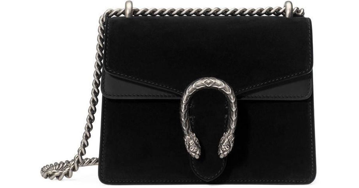 Gucci Dionysus Suede Mini Bag in Black - Lyst