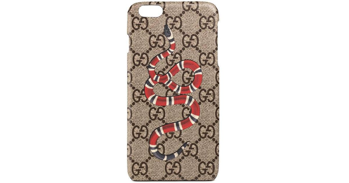 Gucci Canvas Snake Print Iphone 6 Plus Case in Black - Lyst