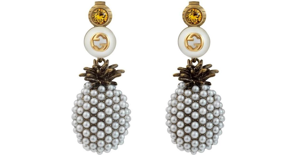 gucci pineapple earrings