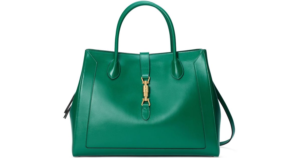 Gucci Jackie 1961 Large Tote Bag in Green | Lyst