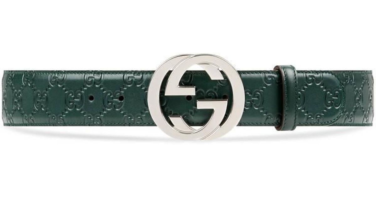 gucci signature belt with g buckle