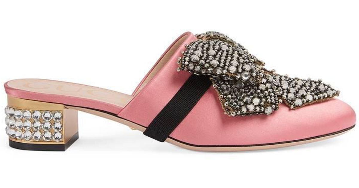 Gucci Satin Slipper With Removable 