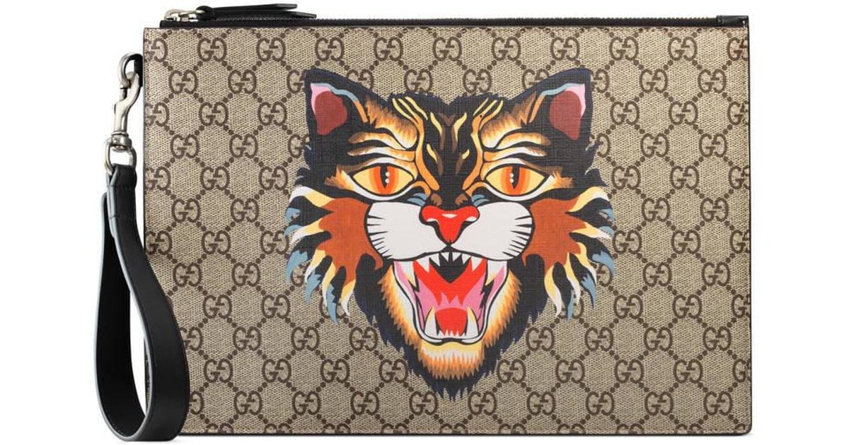 gucci angry cat clutch