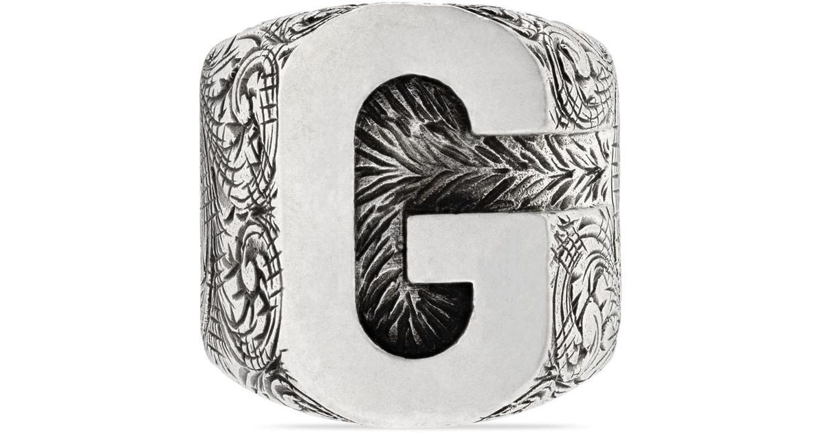 Gucci G Letter Ring In Silver in Metallic - Lyst