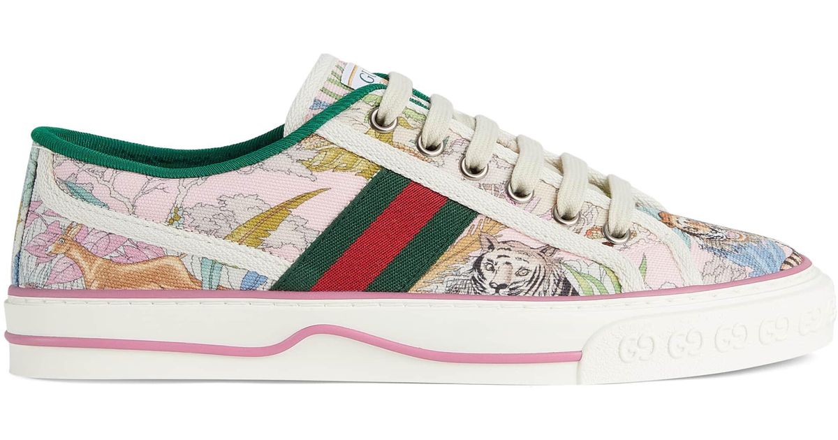 Gucci Tiger Tennis 1977 Sneaker in Pink | Lyst