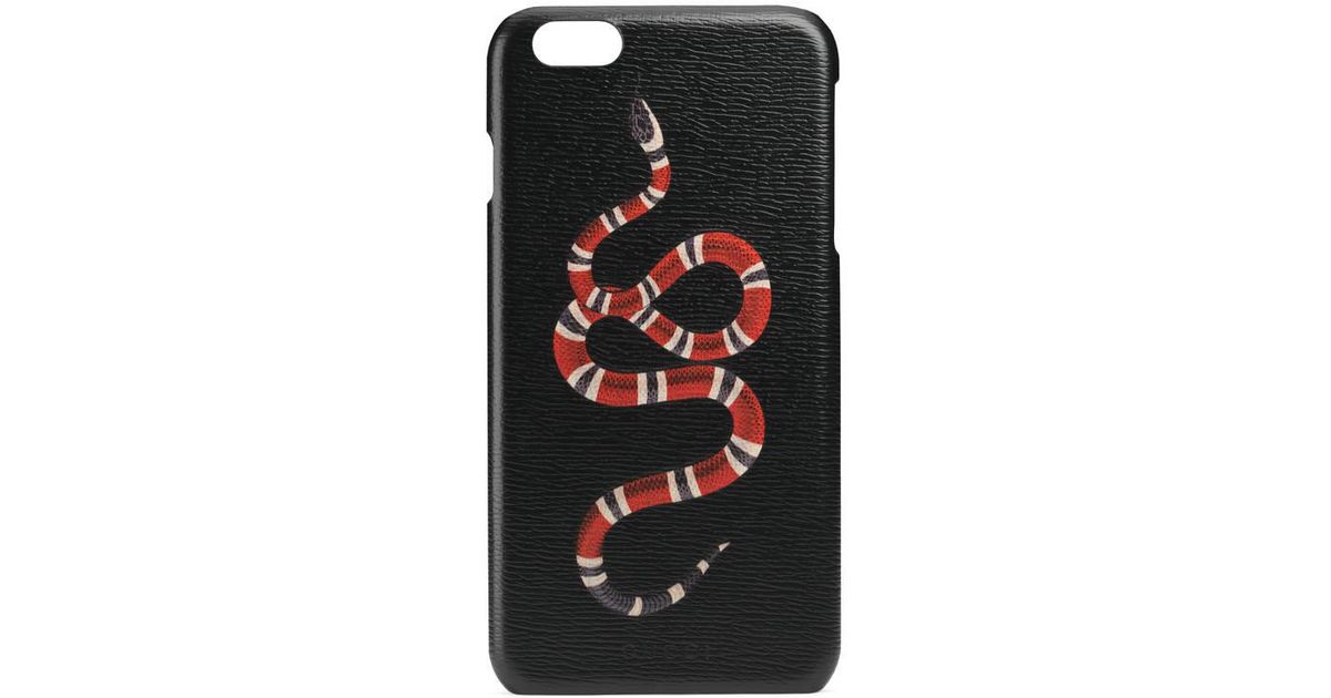 Gucci Canvas Snake Print Iphone 6 Plus Case in Black - Lyst