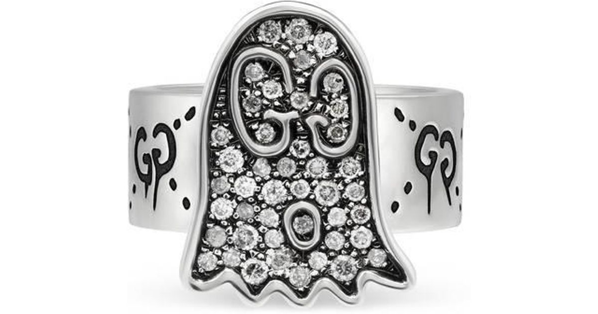 Gucci Ghost Ring With Diamonds in Silver (Metallic) - Lyst