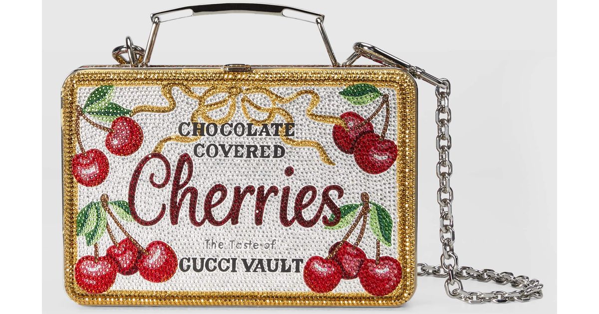 Gucci Cherry Lunch Box Clutch Lyst