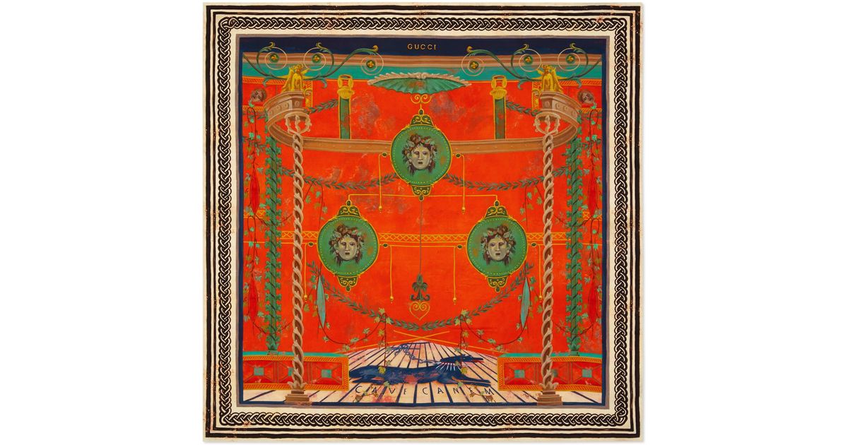 gucci inspired silk scarf
