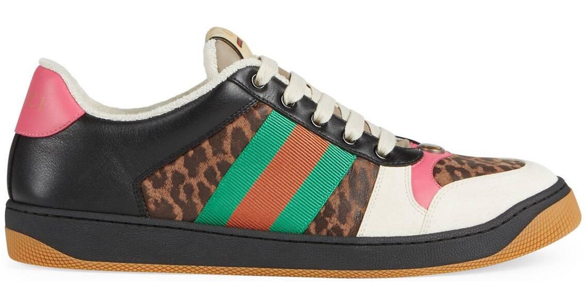 gucci leopard sneakers