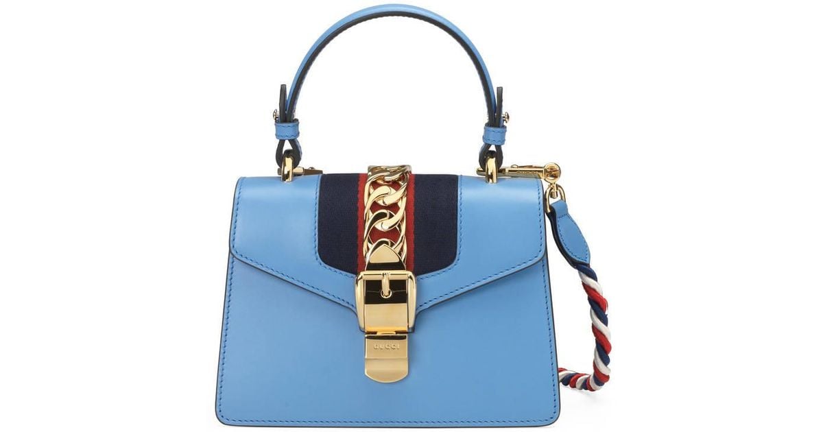 gucci sylvie mini blue