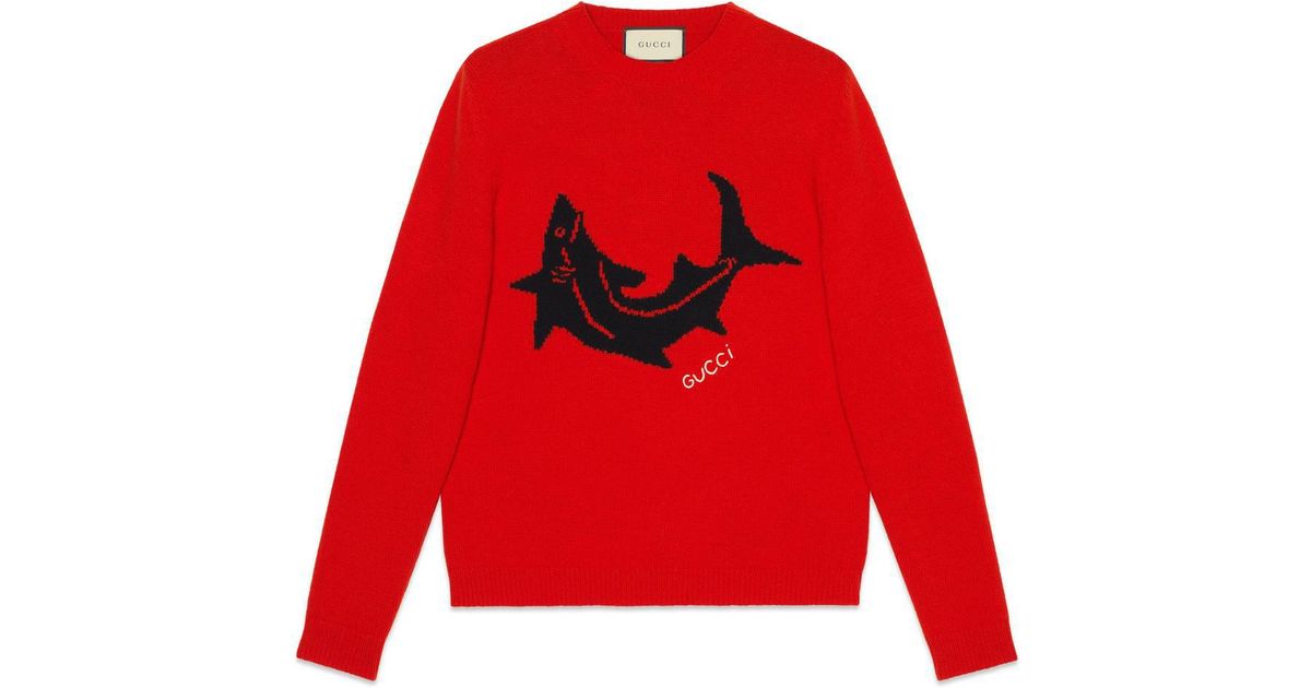 gucci shark sweater