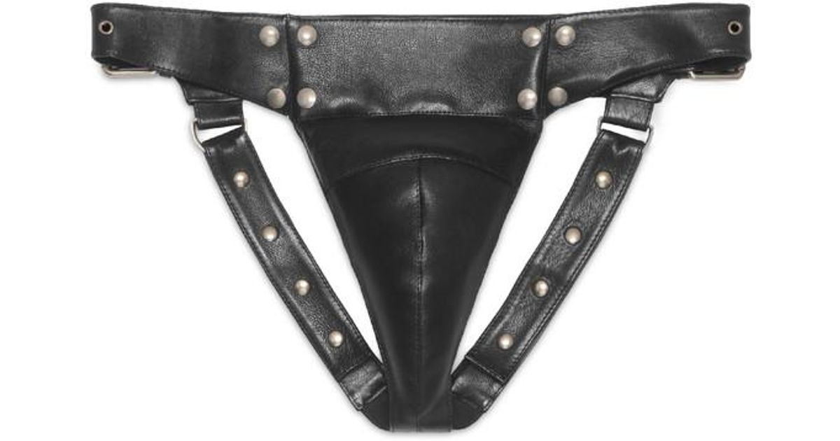 Gucci Leather Jockstrap With Studs in 
