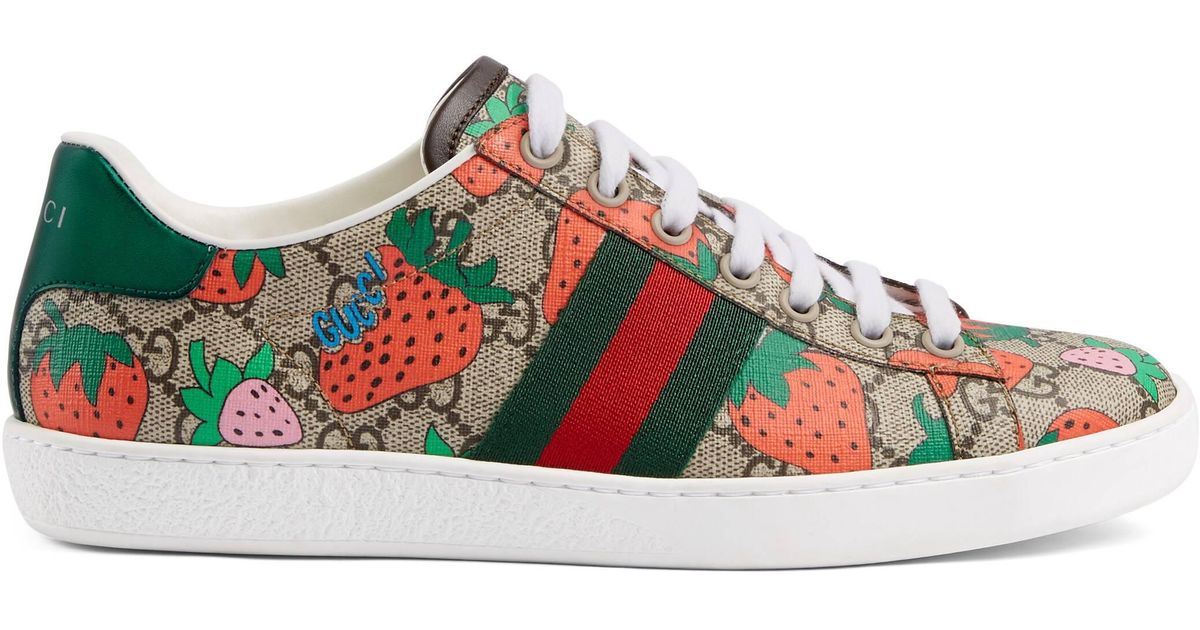 gucci strawberry trainers