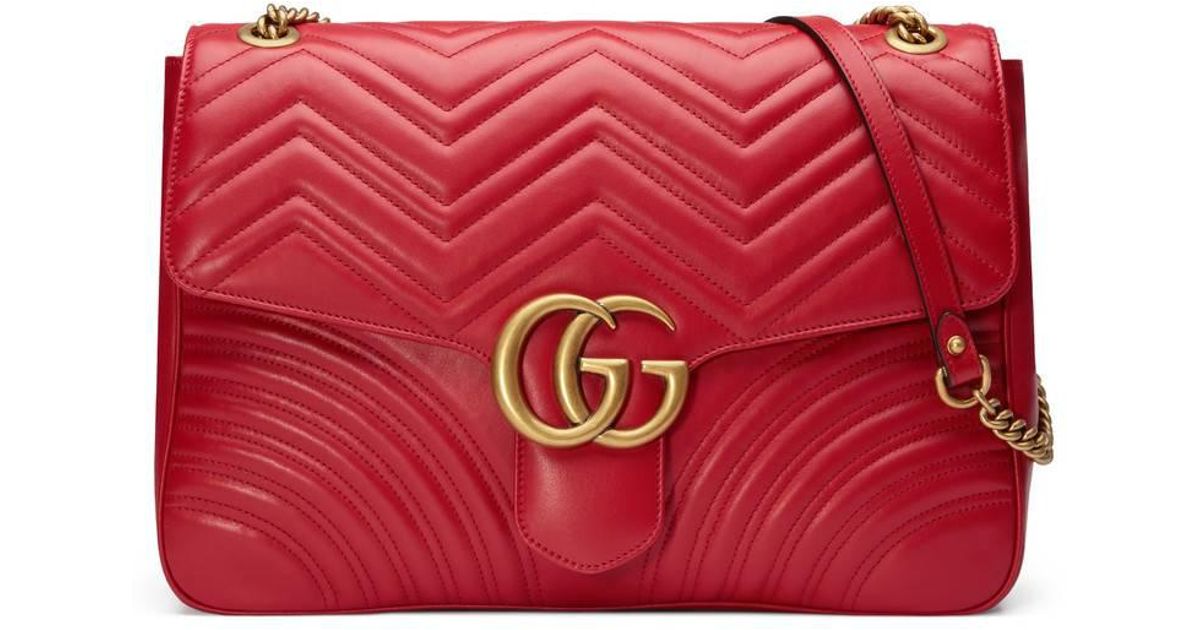 gucci marmont red leather
