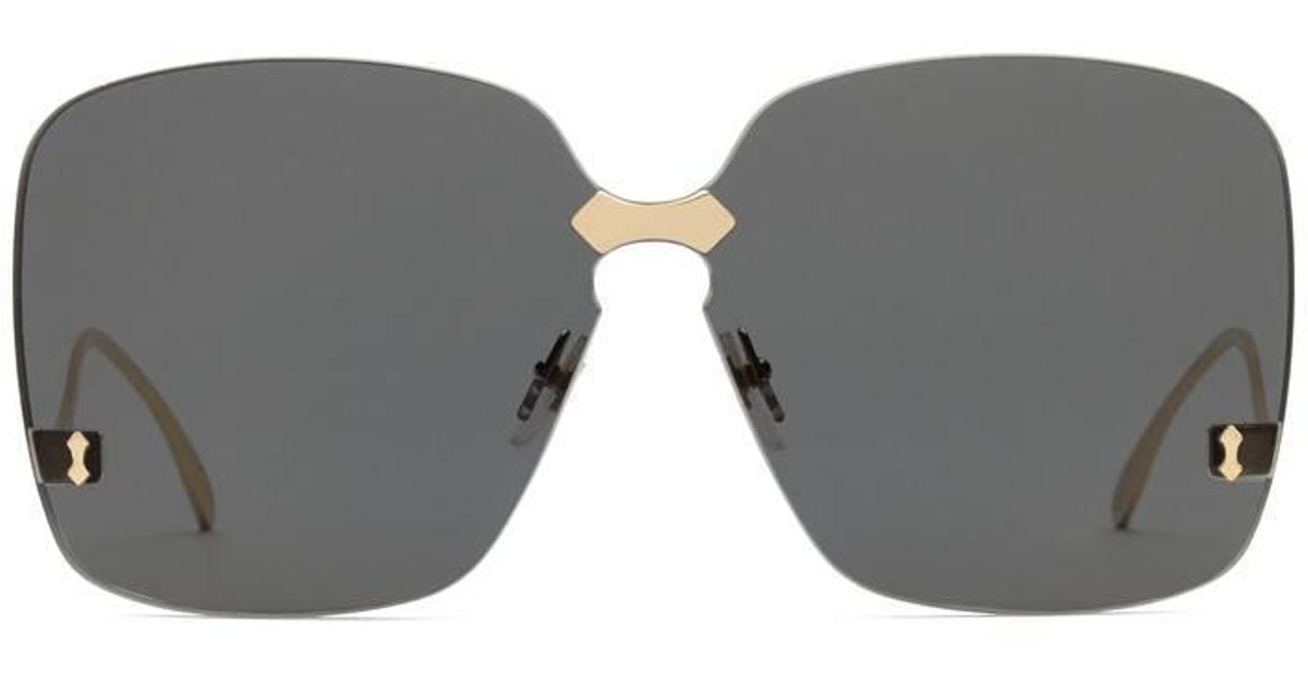 gucci square rimless sunglasses