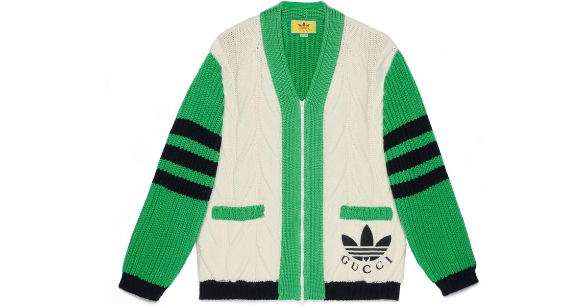 GUCCI_women /ADIDAS  X  GUCCI  ウールカーディガン 中古・古着通販】GUCCI (グッチ) adidas (アディダス) GGソフト