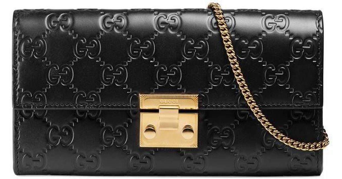 gucci ladies padlock continental wallet