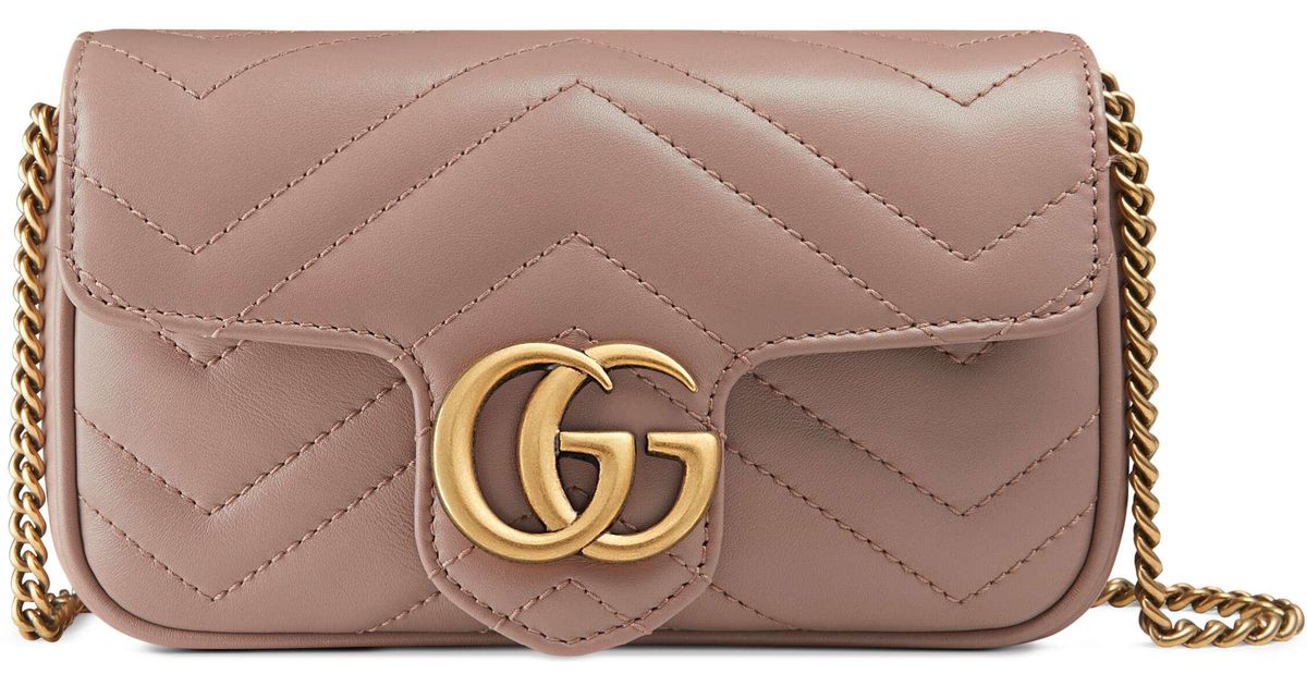 gg marmont matelassé mini bag pink