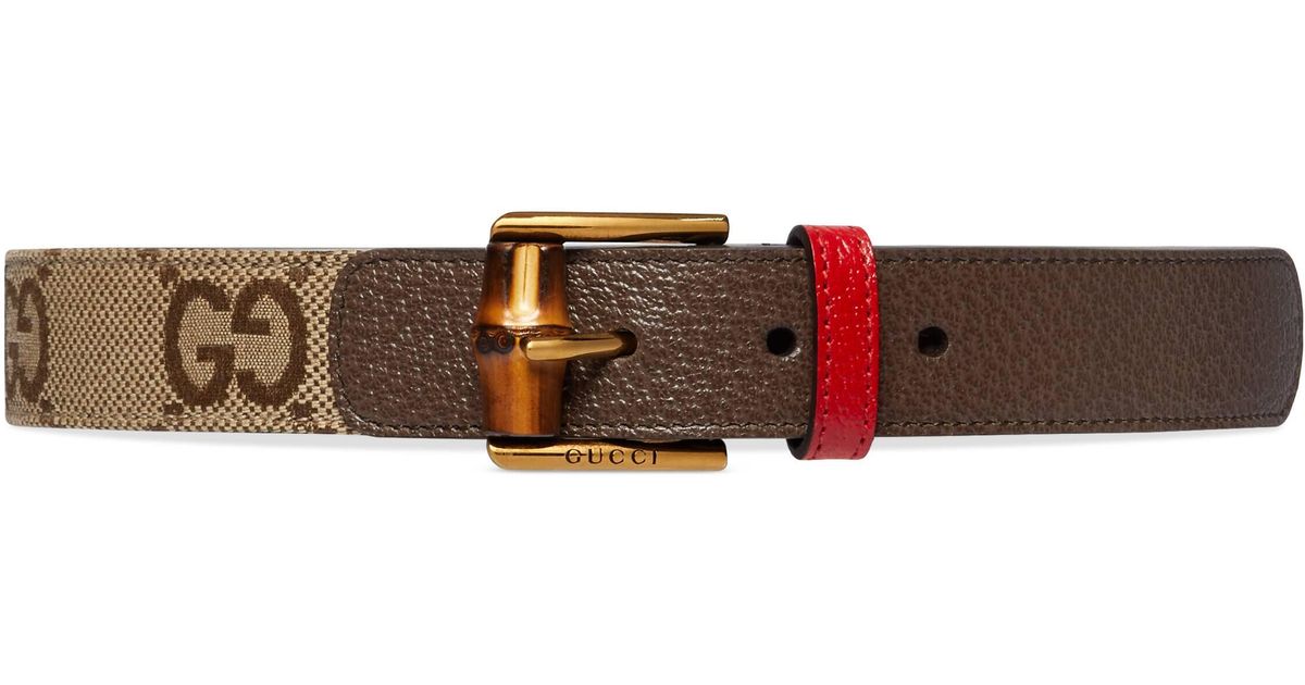 Gucci GG Belt With Bamboo Buckle in Natural for Men | Lyst