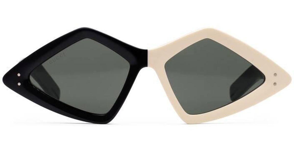 Gucci Satin - Diamond-frame Sunglasses 