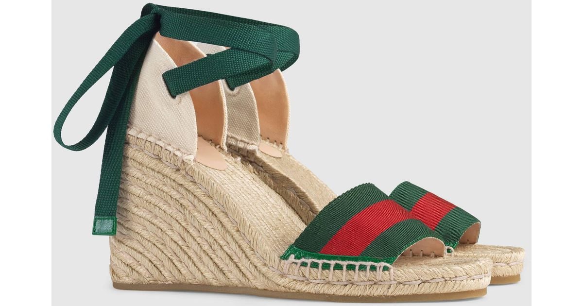 gucci web platform espadrille