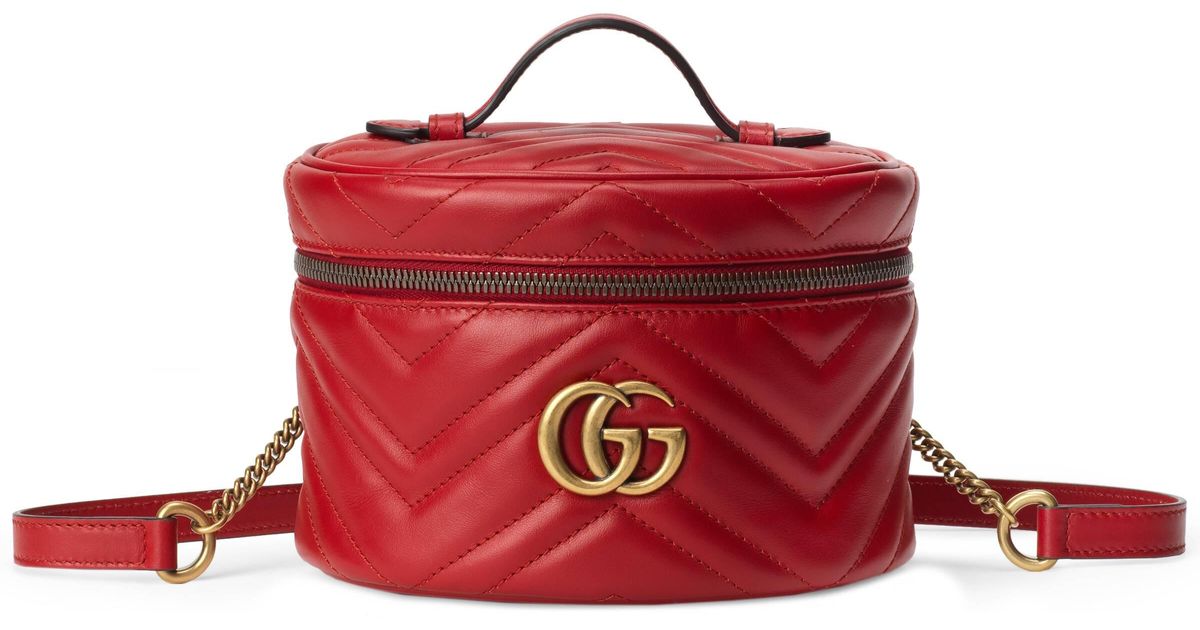 Gucci GG Marmont Mini Backpack in Red Lyst