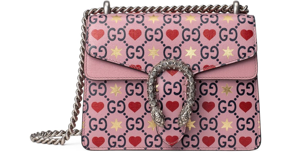 Gucci Valentine's Day Exclusive Dionysus Mini Bag in Pink | Lyst